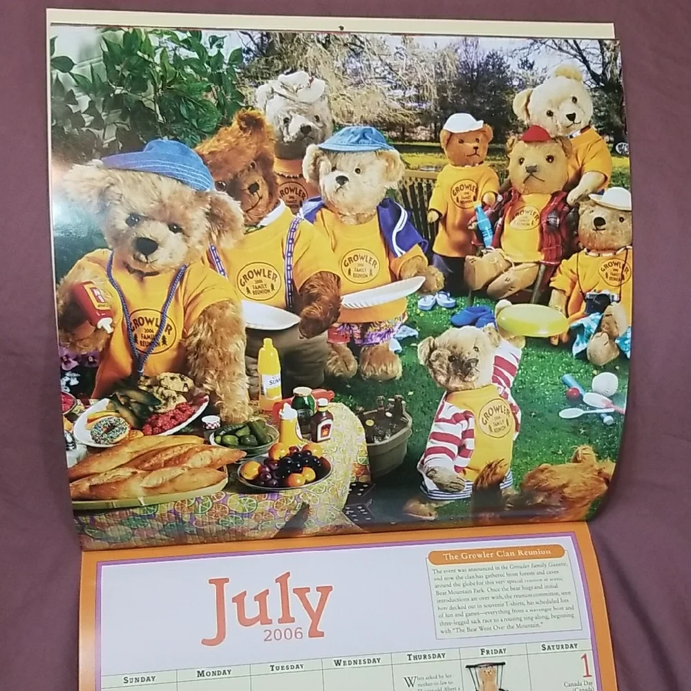 Vintage Teddy Bear Calendar 2006 with Keepsake Poster
